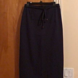 Women maxi navy skirt